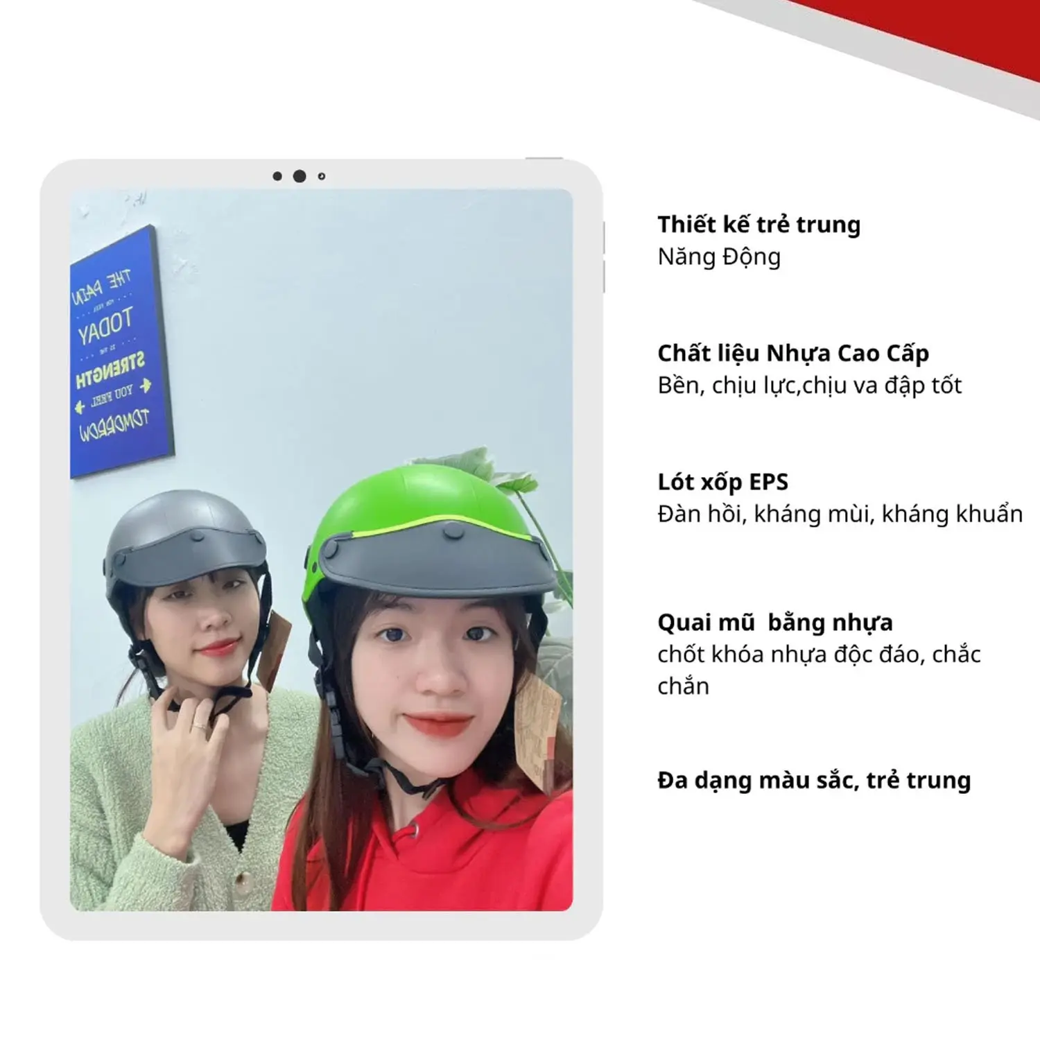 Mũ bảo hiểm nửa đầu Camry có lỗ thông gió, lưỡi trai