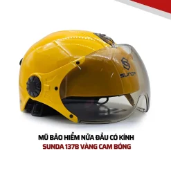 Mũ bảo hiểm nửa đầu có kính SUNDA 137B