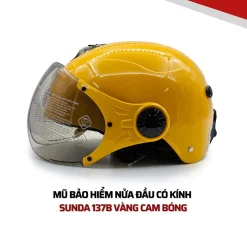 Mũ bảo hiểm nửa đầu có kính SUNDA 137B