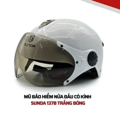 Mũ bảo hiểm nửa đầu có kính SUNDA 137B