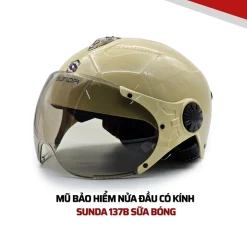 Mũ bảo hiểm nửa đầu có kính SUNDA 137B