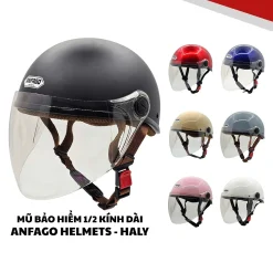 Mũ bảo hiểm 1/2 đầu có kính dài