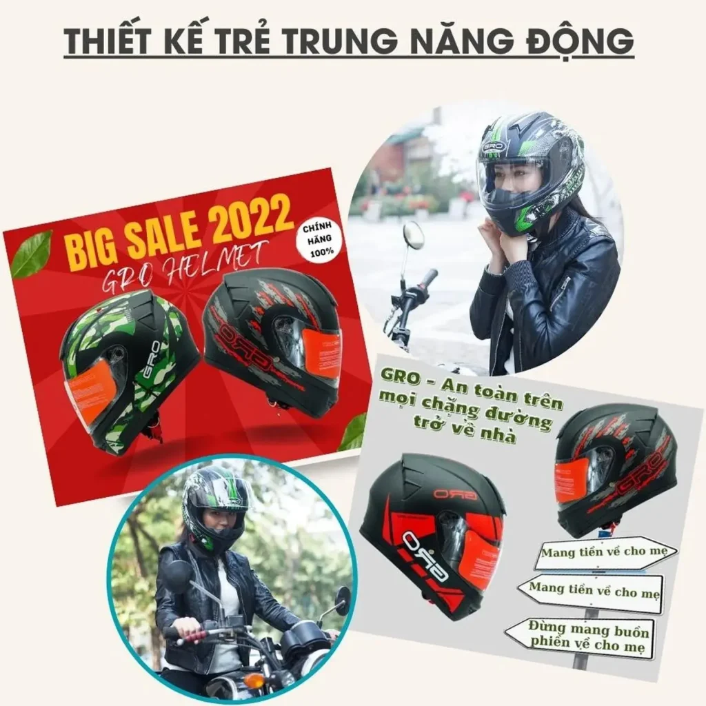 FullFace GRO HELMET 1 kính