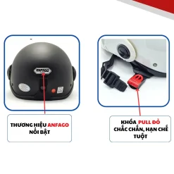 Mũ bảo hiểm 1-2 đầu có kính ANFAGO HELMETS haly