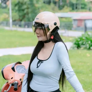 Mũ bảo hiểm 1-2 đầu có kính ANFAGO HELMETS haly
