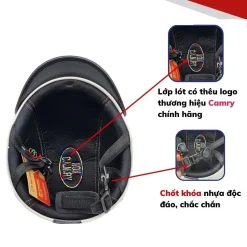 Mũ bảo hiểm CAMRY vân Carbon