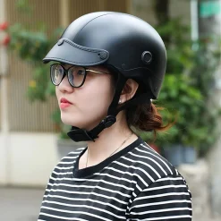 Mũ bảo hiểm nửa đầu Camry sơn nhúng cao cấp, thời trang trẻ trung