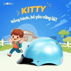 Mũ bảo hiểm nửa đầu cho bé Protec Kitty
