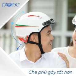 Mũ bảo hiểm nửa đầu không kính Protec VIC