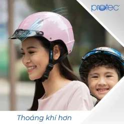 Mũ bảo hiểm nửa đầu không kính Protec VIC