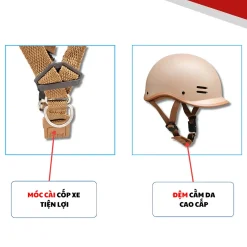 Nón Bảo Hiểm nửa đầu cá heo thời trang CAMRY HELMETS