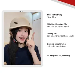 Nón Bảo Hiểm nửa đầu cá heo thời trang CAMRY HELMETS