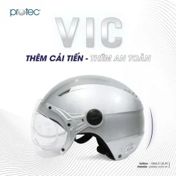 Nón bảo hiểm 1-2 đầu có kính Protec VIC