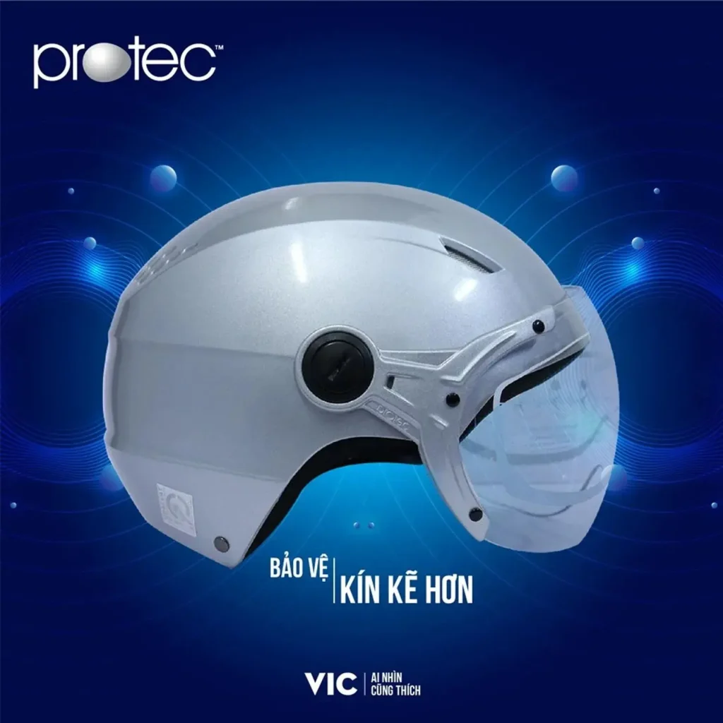 Mũ bảo hiểm nửa đầu Protec.