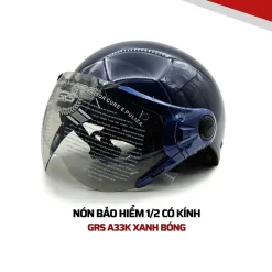 Nón bảo hiểm nửa đầu có kính GRS HELMETS A33K