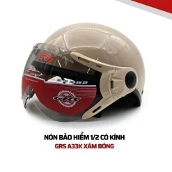 Nón bảo hiểm nửa đầu có kính GRS HELMETS A33K