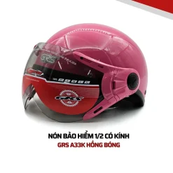Nón bảo hiểm nửa đầu có kính GRS HELMETS A33K