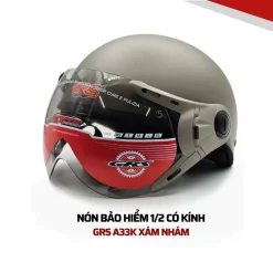 Nón bảo hiểm nửa đầu có kính GRS HELMETS A33K