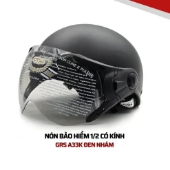 Nón bảo hiểm nửa đầu có kính GRS HELMETS A33K