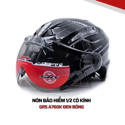 Nón bảo hiểm nửa đầu có kính GRS HELMETS A760K