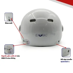 Nón bảo hiểm nửa đầu trẻ em có kính Protec Kitty