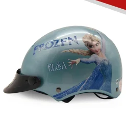Nón Bảo Hiểm Trẻ Em Nửa Đầu Protec KITTY, Họa Tiết Nữ Hoàng Băng Giá Elsa