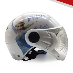 Nón bảo hiểm trẻ em 1/2 đầu có kính Protec Kitty, họa tiết nữ hoàng băng giá Frozen