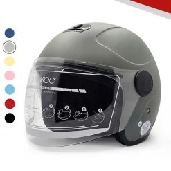 Mũ bảo hiểm 3/4 có kính Protec MO-001