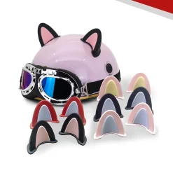 Tai mèo gắn mũ bảo hiểm