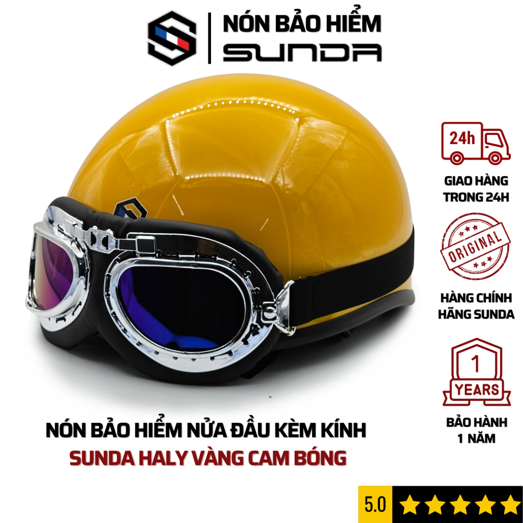 Nón bảo hiểm 1/2 đầu Sunda Halya
