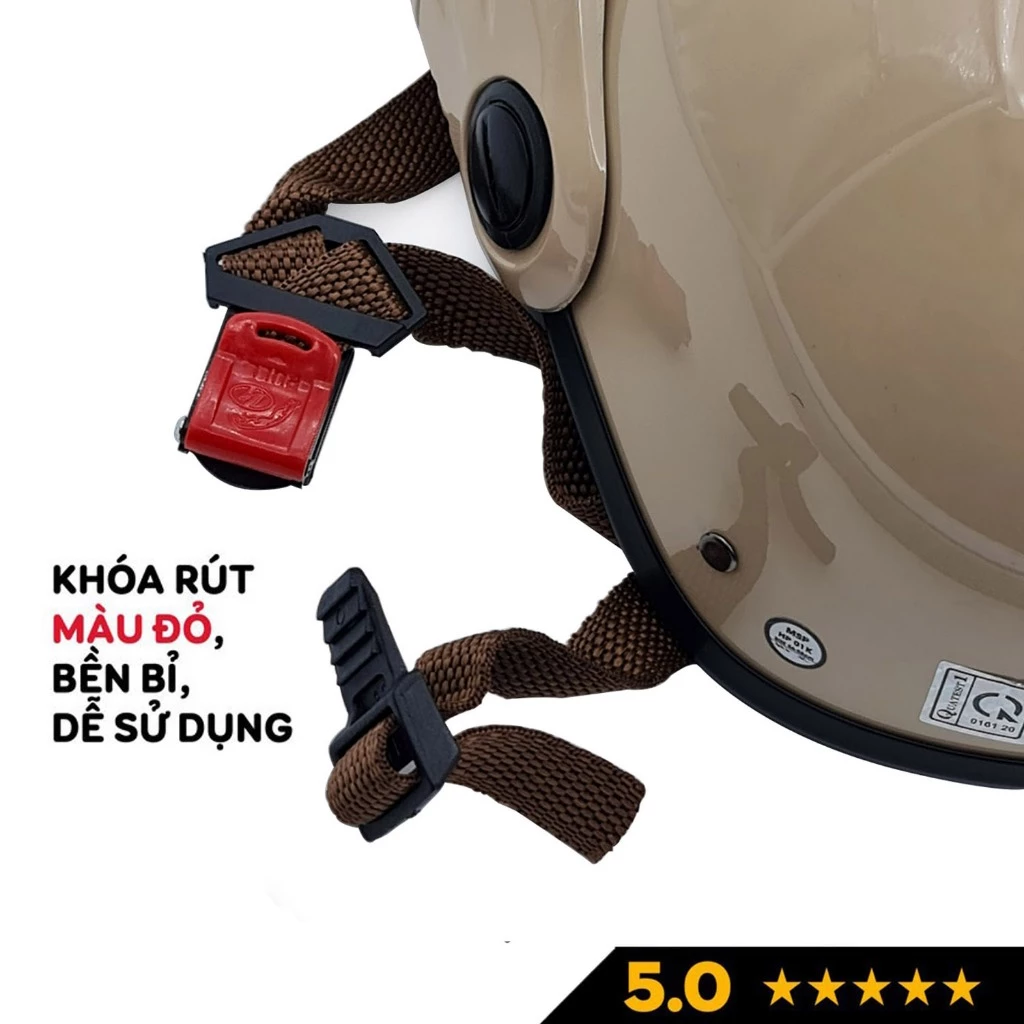 Mũ bảo hiểm nửa đầu có kính SUNDY HP-01K