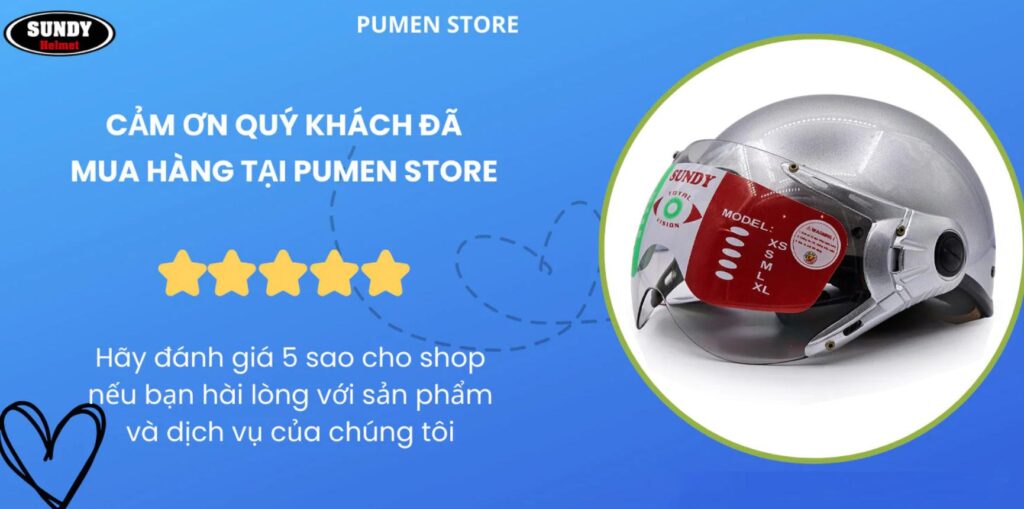 Mũ bảo hiểm nửa đầu có kính SUNDY HP-01K